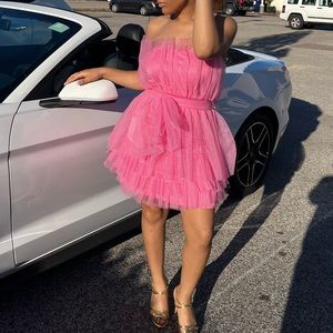 Pink Fluffy Dress